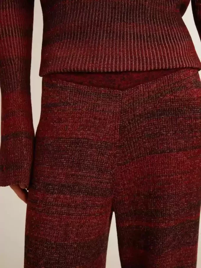 Pantalones de algodón con rayas irregulares