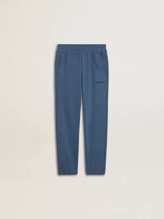 Pantalones de chándal azules para niño con bordado