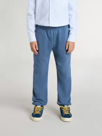 Pantalones de chándal azules para niño con bordado