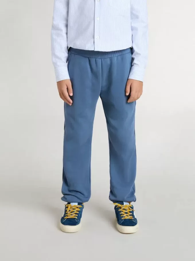 Pantalones de chándal azules para niño con bordado