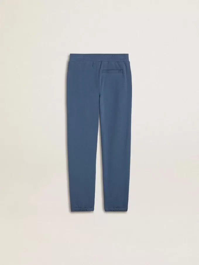 Pantalones de chándal azules para niño con bordado