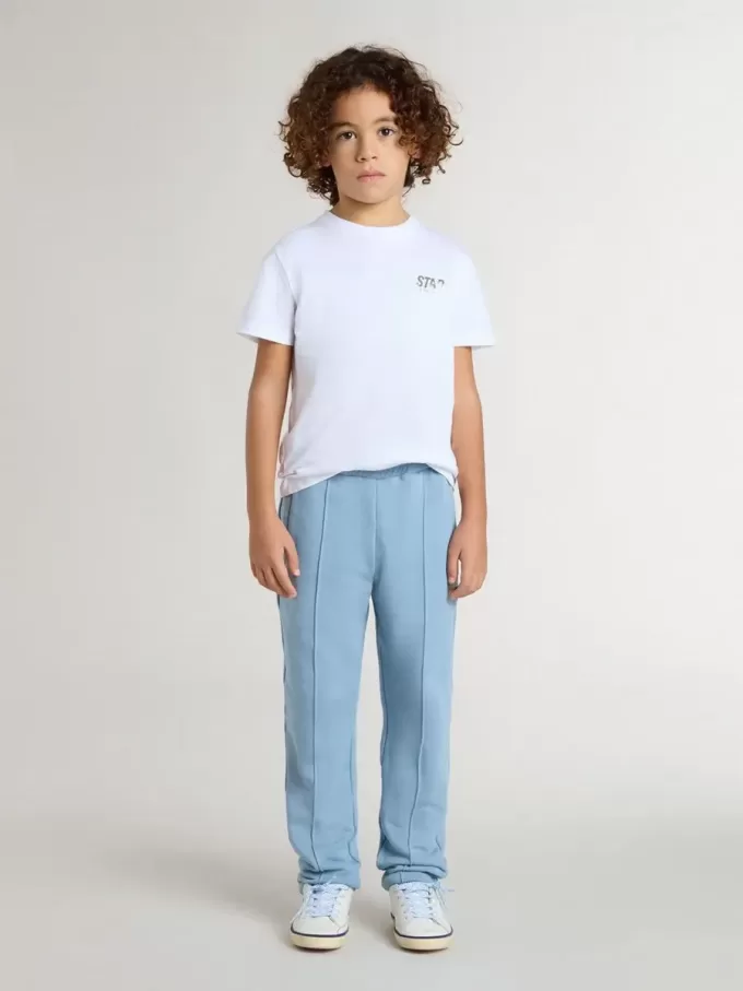 Pantalones de chándal estampados azul claro para niño