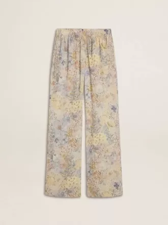 Pantalones de chándal multicolor para mujer con estampado floral