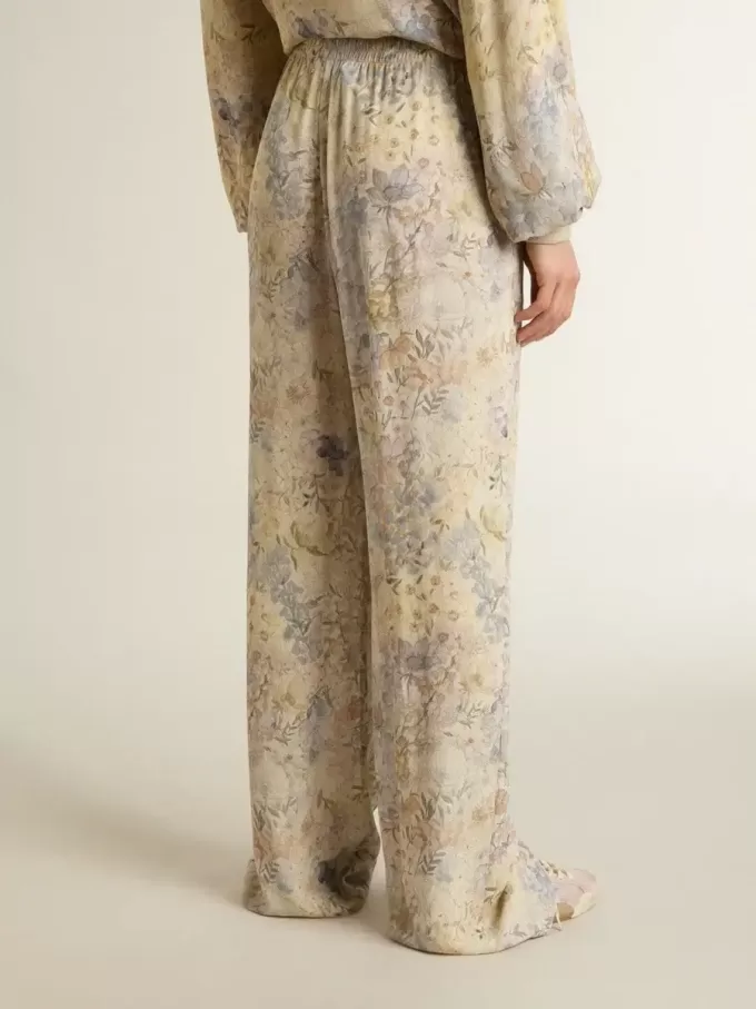 Pantalones de chándal multicolor para mujer con estampado floral