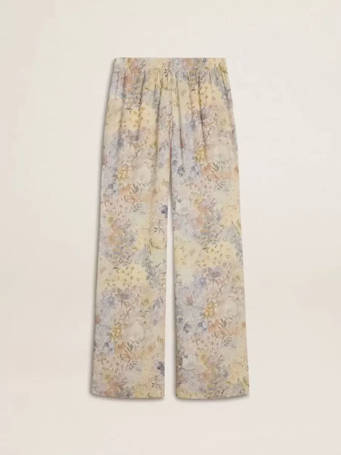 Pantalones de chándal multicolor para mujer con estampado floral