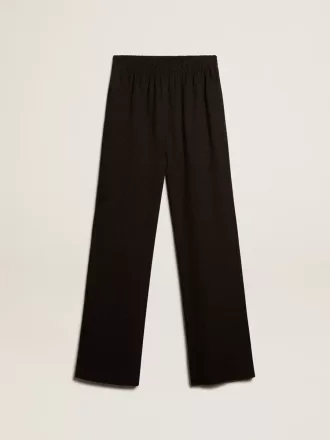 Pantalones de chándal negros de viscosa para mujer