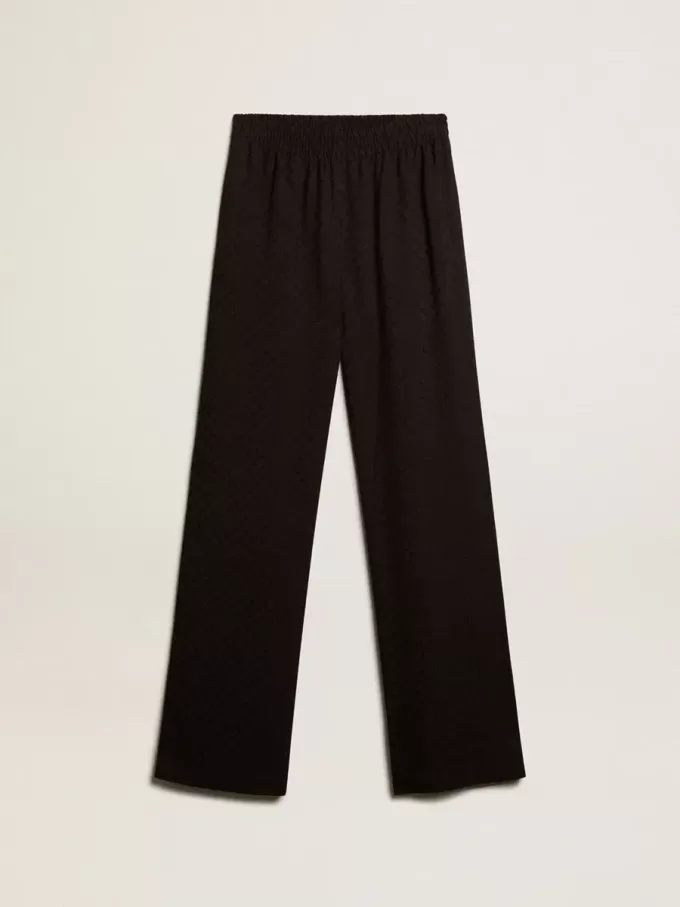 Pantalones de chándal negros de viscosa para mujer