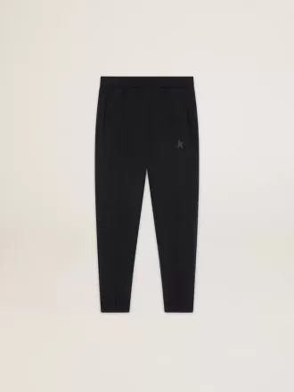 Pantalones de chándal negros para hombre con estrella en la parte delantera
