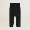 Pantalones de chándal negros para hombre con estrellas blancas en los laterales Pantalones de chándal negros para hombre con estrellas blancas en los laterales