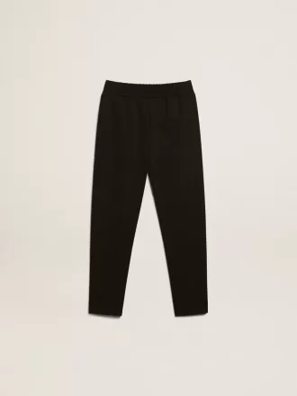 Pantalones de chándal negros para niño con estrellas blancas