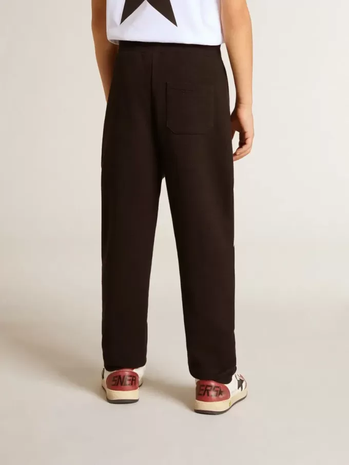 Pantalones de chándal negros para niño con estrellas blancas