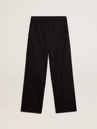 Pantalones de chándal para hombre de lana azul oscuro