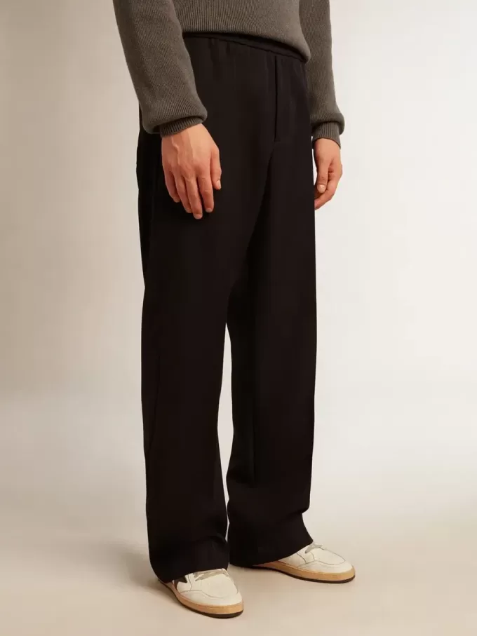 Pantalones de chándal para hombre de lana azul oscuro Pantalones de chándal para hombre de lana azul oscuro