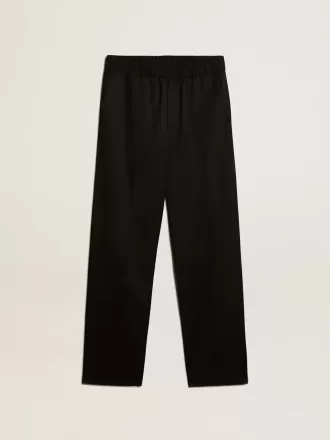 Pantalones de chándal para hombre en lana negra