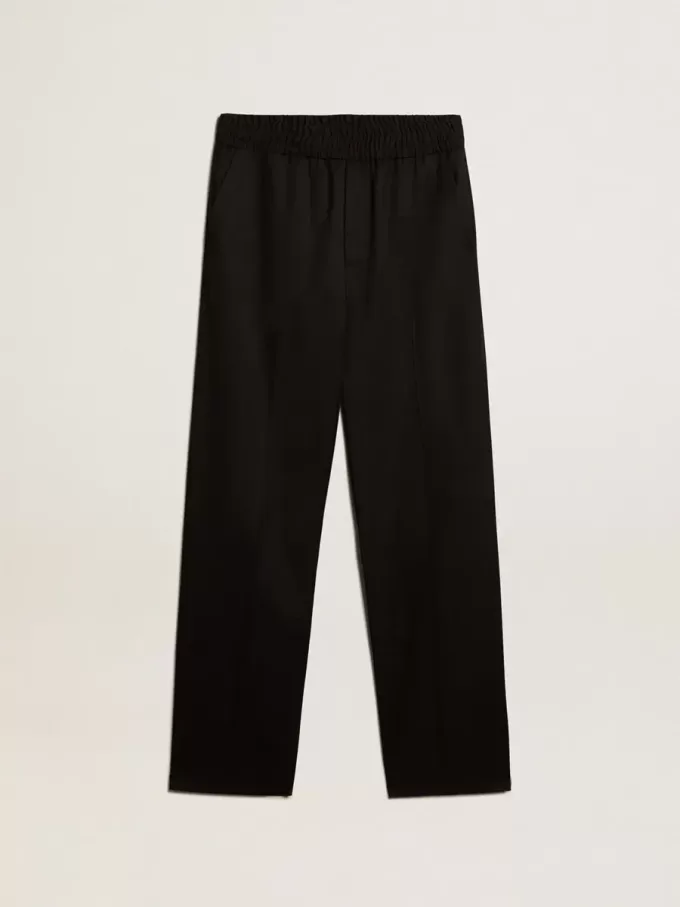 Pantalones de chándal para hombre en lana negra