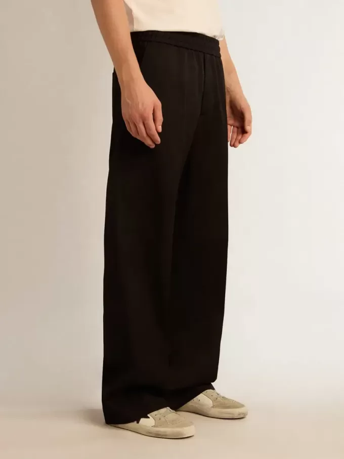 Pantalones de chándal para hombre en lana negra