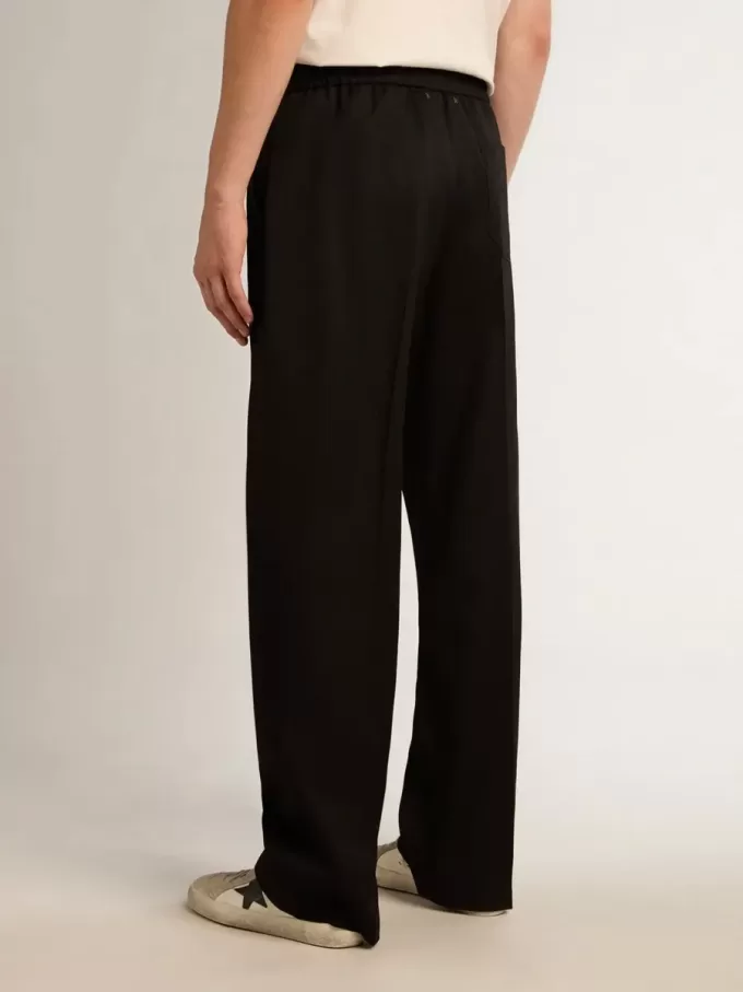 Pantalones de chándal para hombre en lana negra