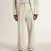 Pantalones de chándal para hombre en mezcla de lana caqui Pantalones de chándal para hombre en mezcla de lana caqui