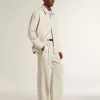 Pantalones de chándal para hombre en mezcla de lana caqui Pantalones de chándal para hombre en mezcla de lana caqui