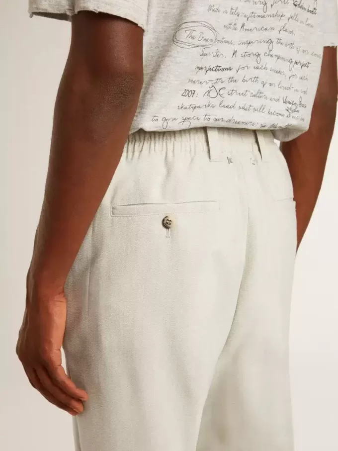 Pantalones de chándal para hombre en mezcla de lana caqui Pantalones de chándal para hombre en mezcla de lana caqui