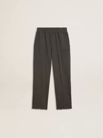 Pantalones de chándal para niño en verde militar con bordados