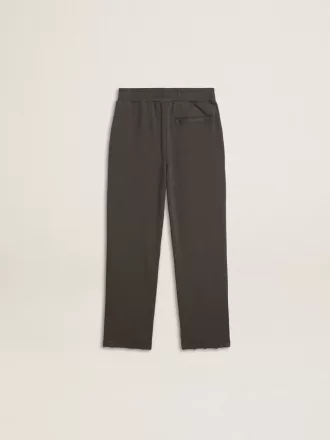 Pantalones de chándal para niño en verde militar con bordados