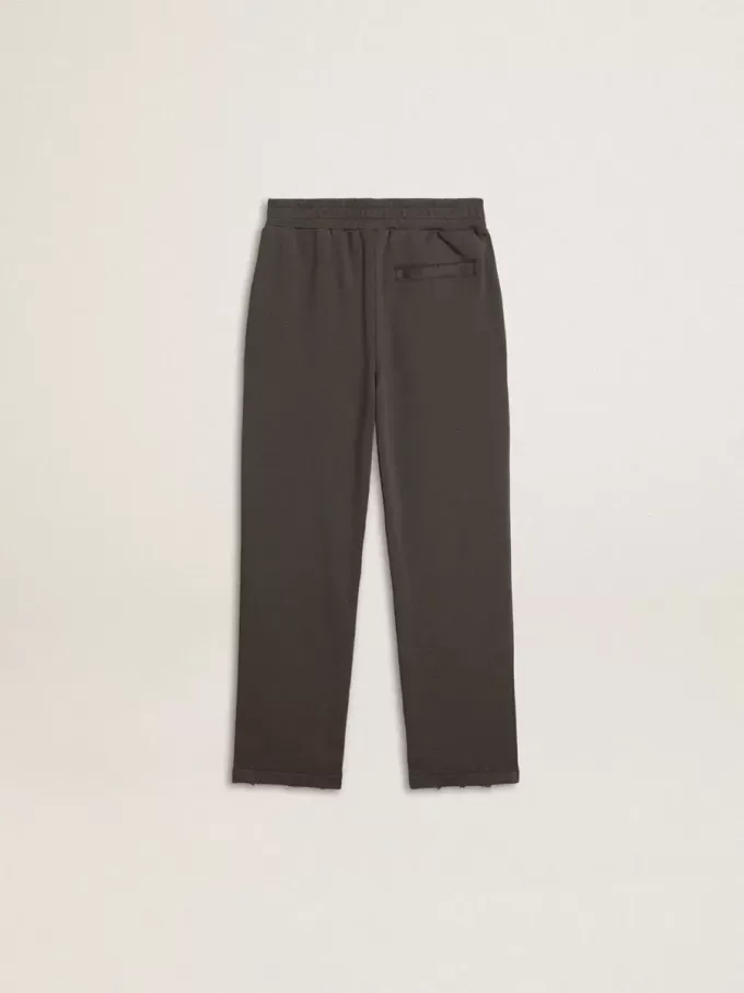 Pantalones de chándal para niño en verde militar con bordados