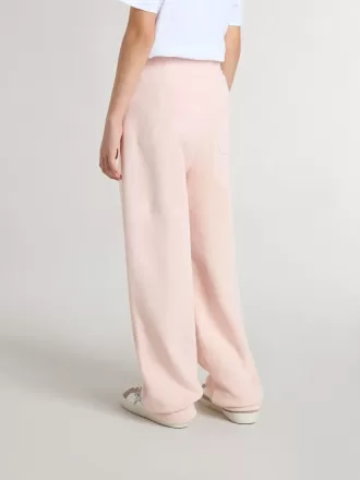 Pantalones de chándal rosas con estampado para niña