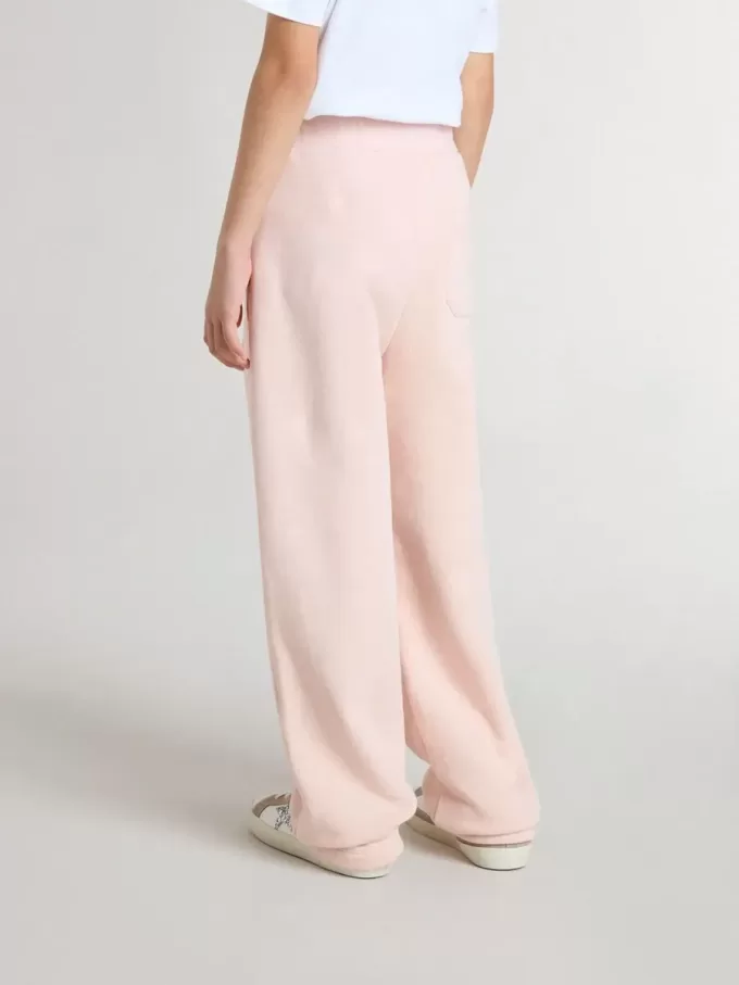 Pantalones de chándal rosas con estampado para niña