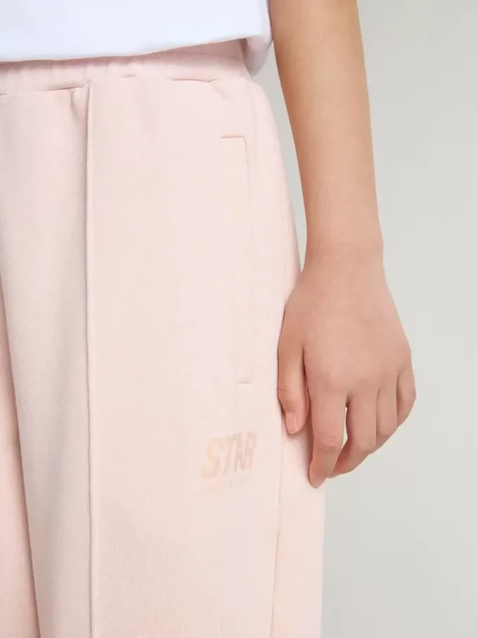 Pantalones de chándal rosas con estampado para niña