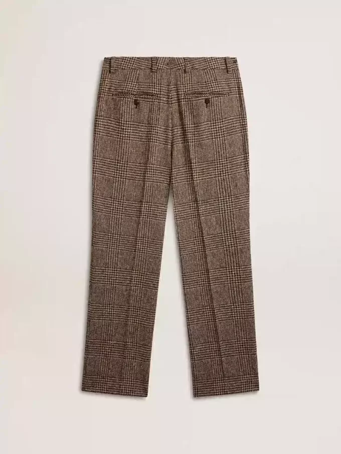 Pantalones de hombre con estampado de pata de gallo Pantalones de hombre con estampado de pata de gallo