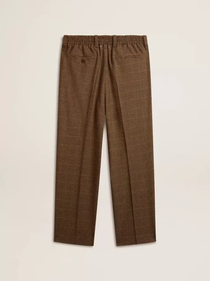 Pantalones de hombre en pata de gallo tricolor