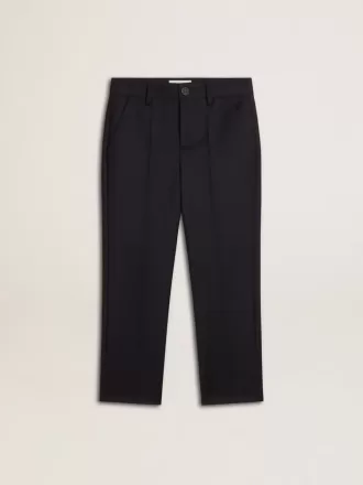 Pantalones de lana azul oscuro para niño