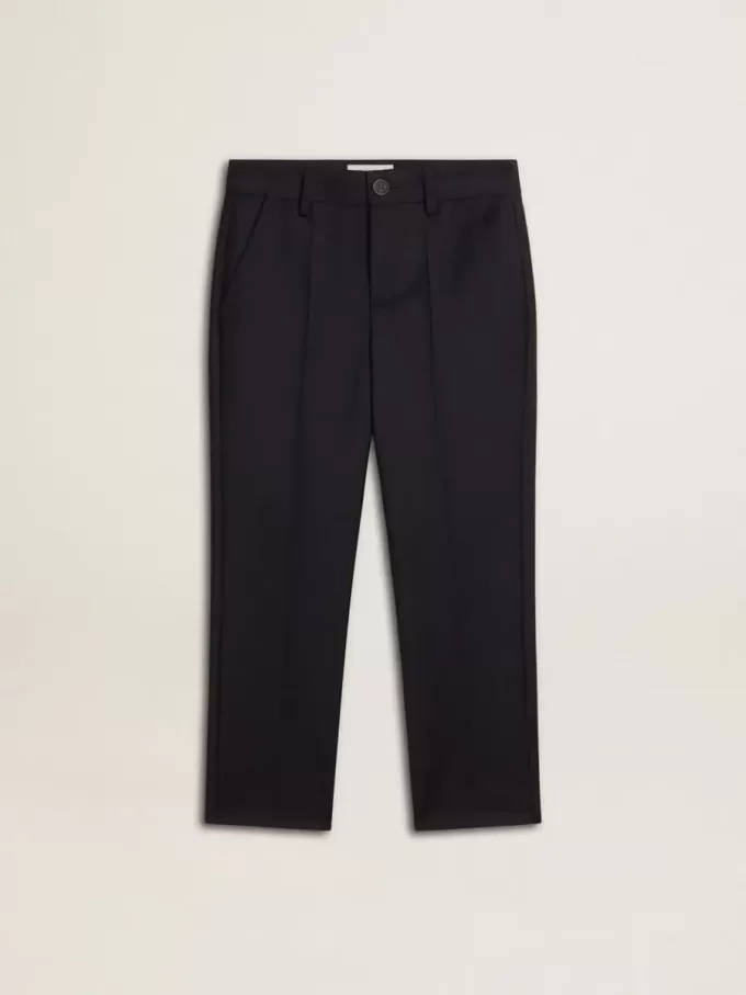 Pantalones de lana azul oscuro para niño