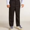 Pantalones de lana azul oscuro para niño
