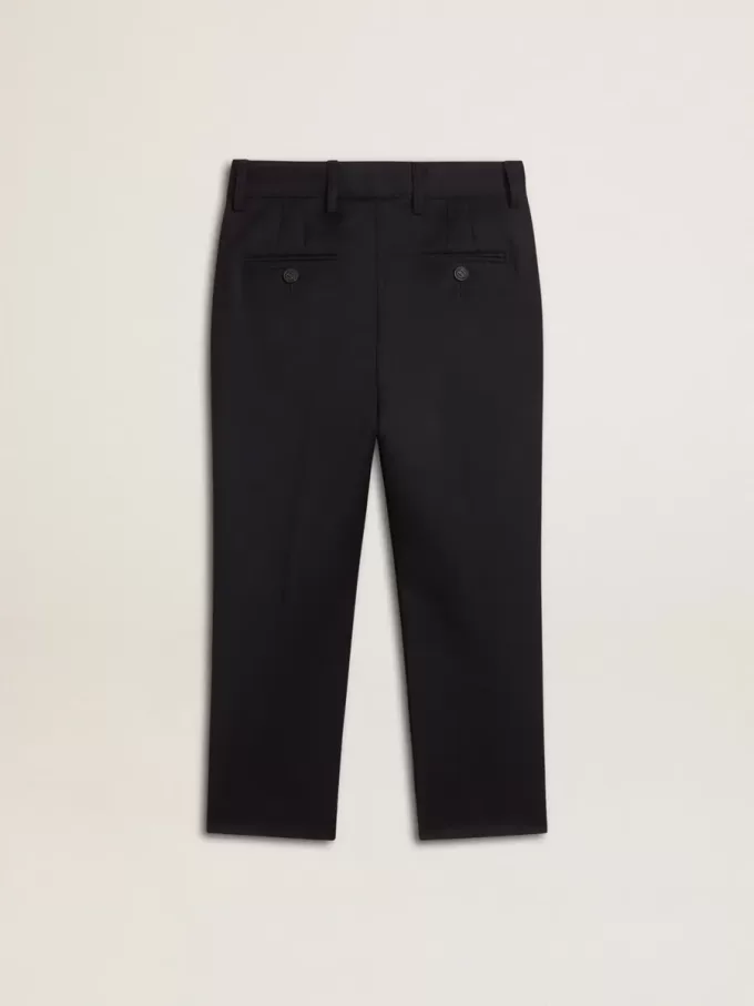 Pantalones de lana azul oscuro para niño
