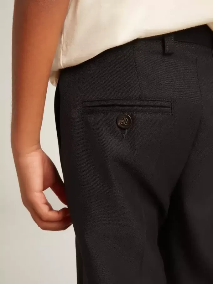 Pantalones de niño de lana azul oscuro