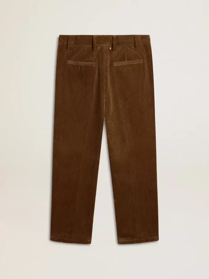 Pantalones de pana verde oliva oscuro para hombre Pantalones de pana verde oliva oscuro para hombre