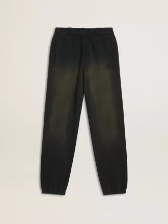 Pantalones deportivos unisex lavados en negro