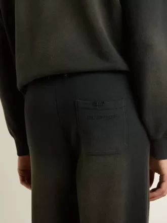 Pantalones deportivos unisex lavados en negro