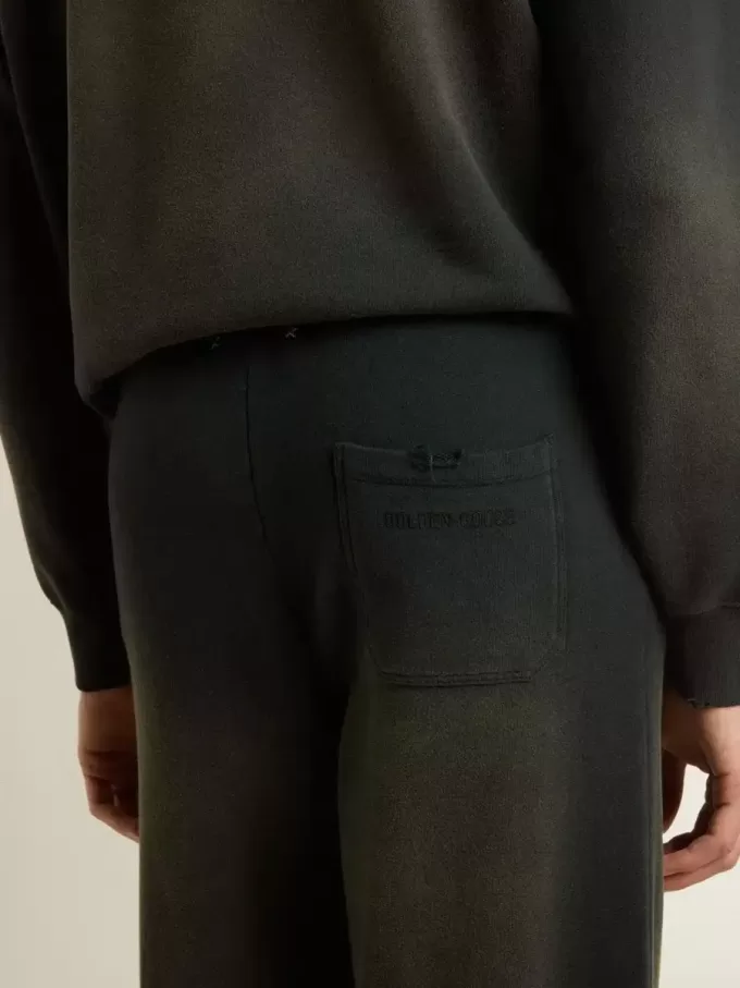 Pantalones deportivos unisex lavados en negro Pantalones deportivos unisex lavados en negro