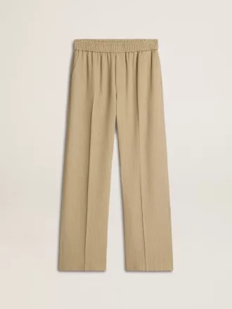 Pantalones joggers para mujer en color travertino