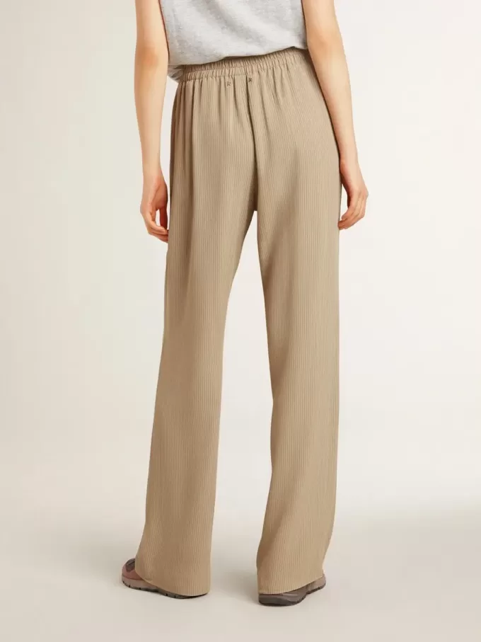 Pantalones joggers para mujer en color travertino