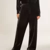 Pantalones negros con efecto terciopelo