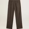 Pantalones suaves para hombre en lana gris antracita