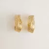Pendientes de aro dorados con cristales