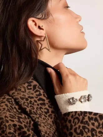 Pendientes de mujer con colgante en color oro antiguo Star