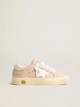 Pink May Teen con estrella de cuero blanco