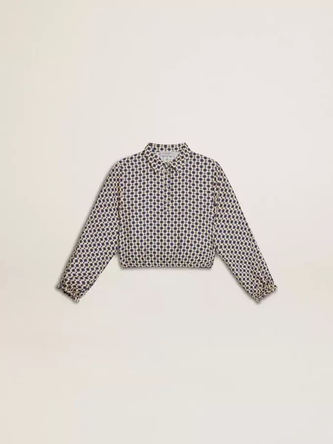 Polo para niña con estampado geométrico