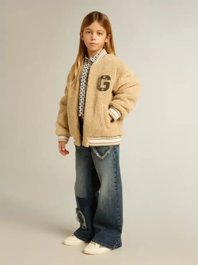 Polo para niña con estampado geométrico